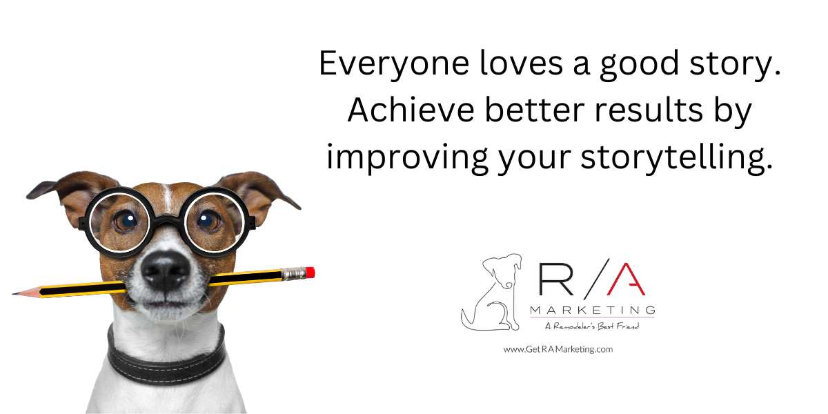 photo of R/A Marketing mascot Max, a dog wearing glasses and holding a pencil in its mouth